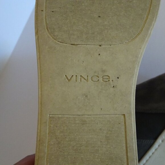 Vince Gray Suede Slip-On Platform Loafers Sneakers Women Size 8 EUR 38 - Picture 6 of 9